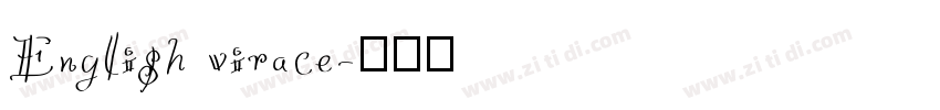 English virace字体转换